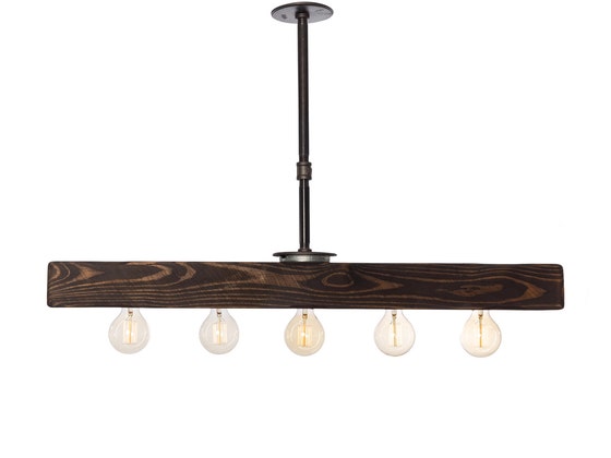 Amazon Com West Ninth Vintage Fayette Wood Pendant Chandelier Light Farmhouse Rustic Lighting For Kitchen Island Dining Room Bar Industrial Billiard Table Edison Cages Six Pendants Jacobean Home Improvement