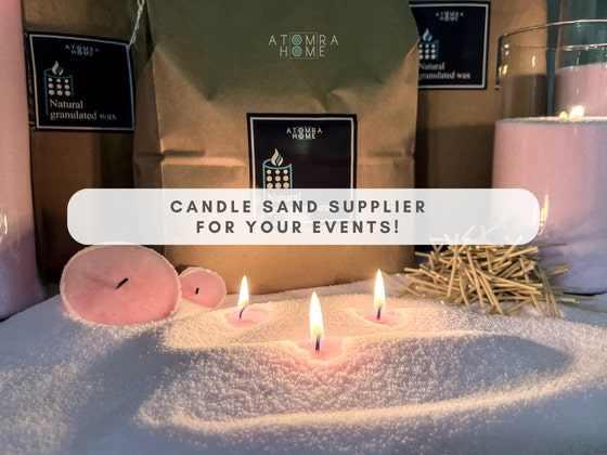 Candle Sand Wax 1.5 kg/3.3 lb + 20 wicks as a gift – ATOMRA HOME