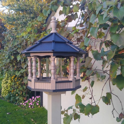 Grand Pavillon Birdhouse Bois Amish Handmade 8 Chambres