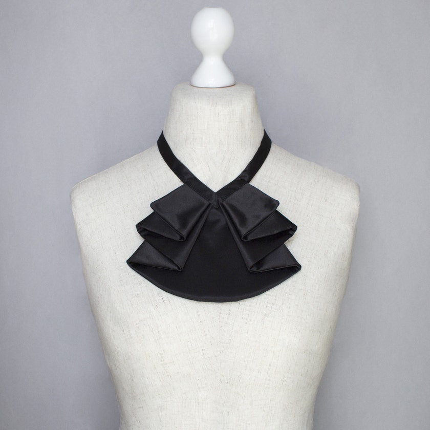 Silk Jabot Detachable Collars and Cuffs Neckties by MokushArt