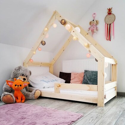 Need Sleep lit cabane Enfant 80x160 cm avec Barriere asymétrique