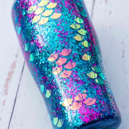 Salty Beach Glitter Tumbler  Beach Tumblers – Wicked Whiskey Designs