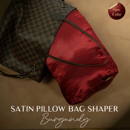 Satin Pillow Luxury Bag Shaper in Burgundy For Louis Vuitton's