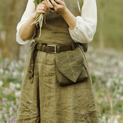 Large Emerald Green Leaf Backpack — Leafling Bags