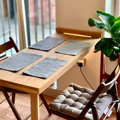 Mesa plegable de hojas abatibles, para cocina y comedor, mesa plegable de  madera maciza para niños, mesa de oficina en casa, estación de trabajo