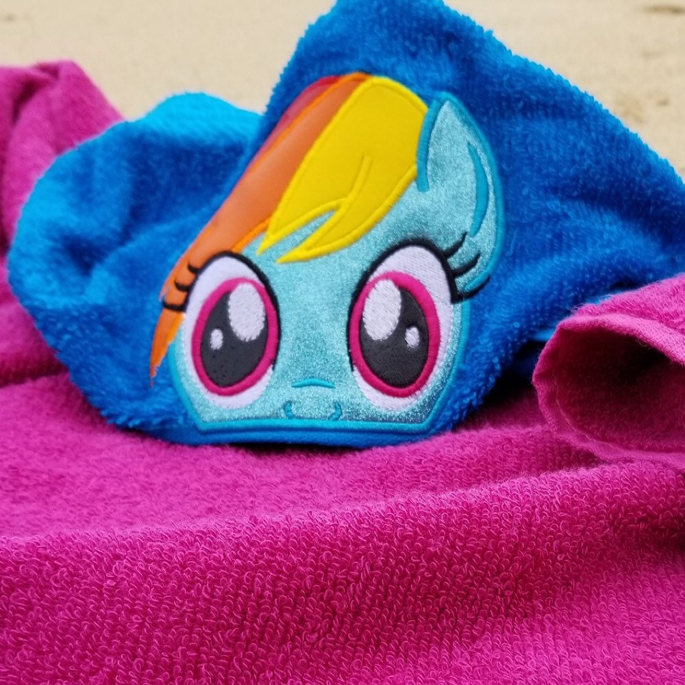 Disney Lilo And Stitch 3D Ears Poncho Kids Hooded Beach Towel 23.6× 47.2  In.