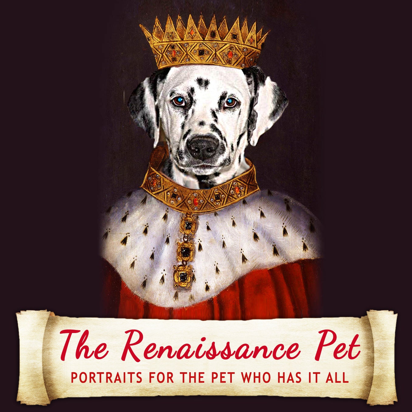 Queen Elizabeth Custom Pet Dog and Cat Portraits Digital Portrait