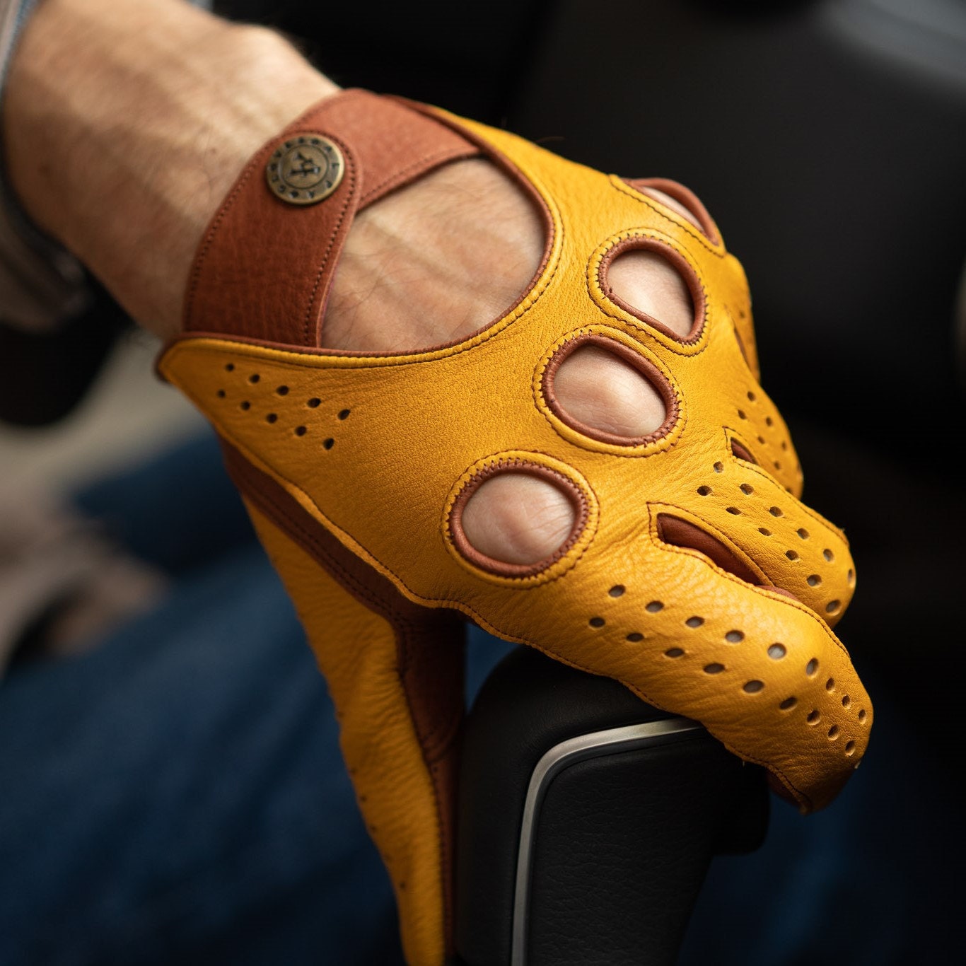 Gant tactile en cuir de cerf - Collection Homme - Fabrication artisanale
