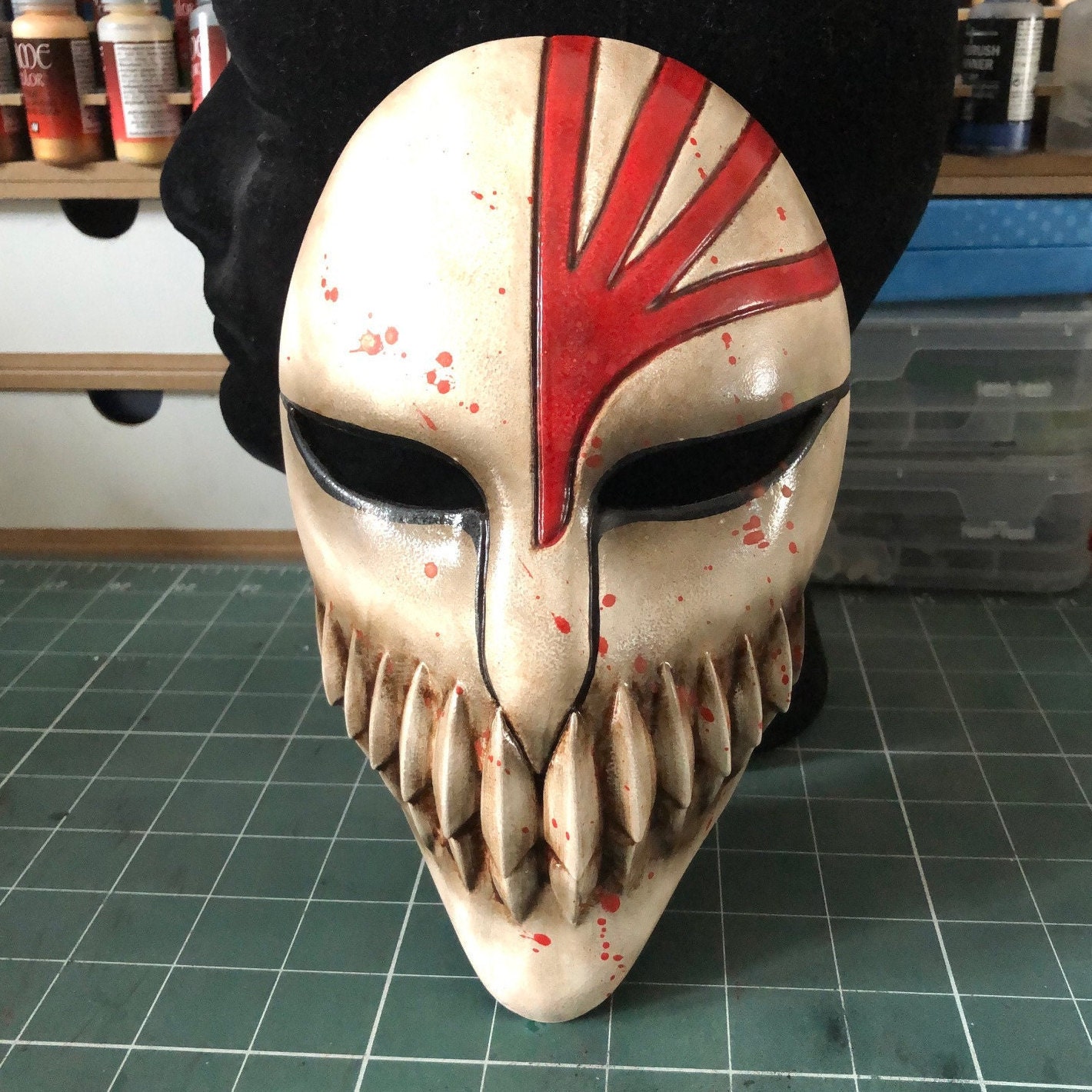 Maschera giapponese Samurai Oni Maschera orribile di Halloween