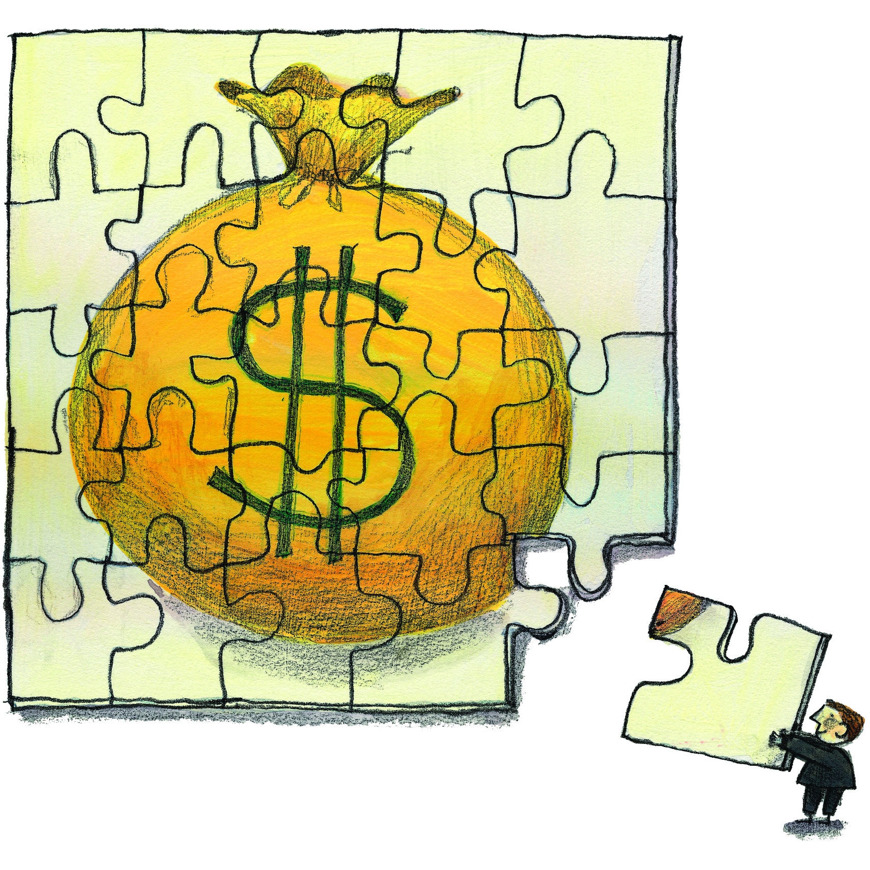 пазлы деньги