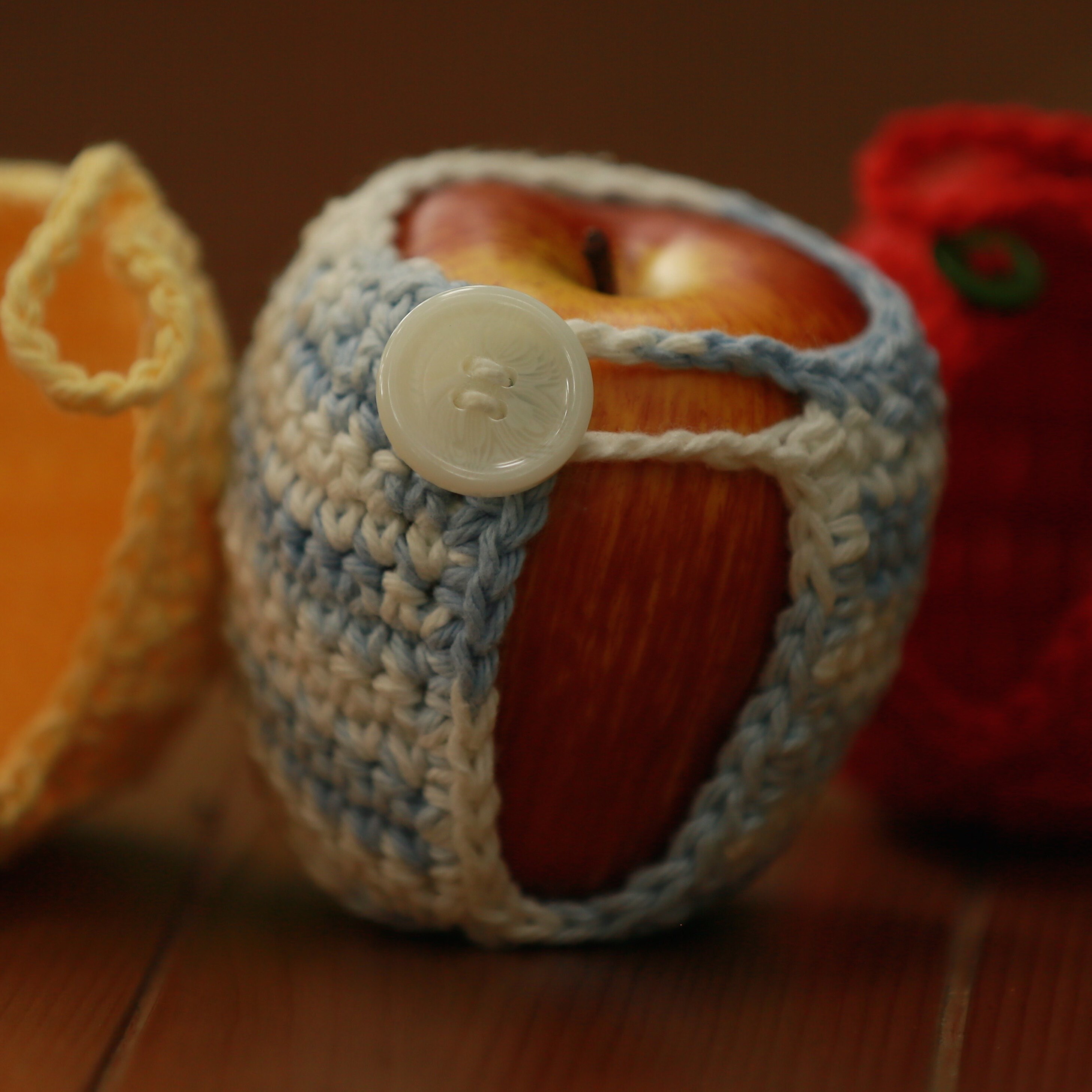 Crochet Stitch Markers Faceted Glass Acorns Set of 5