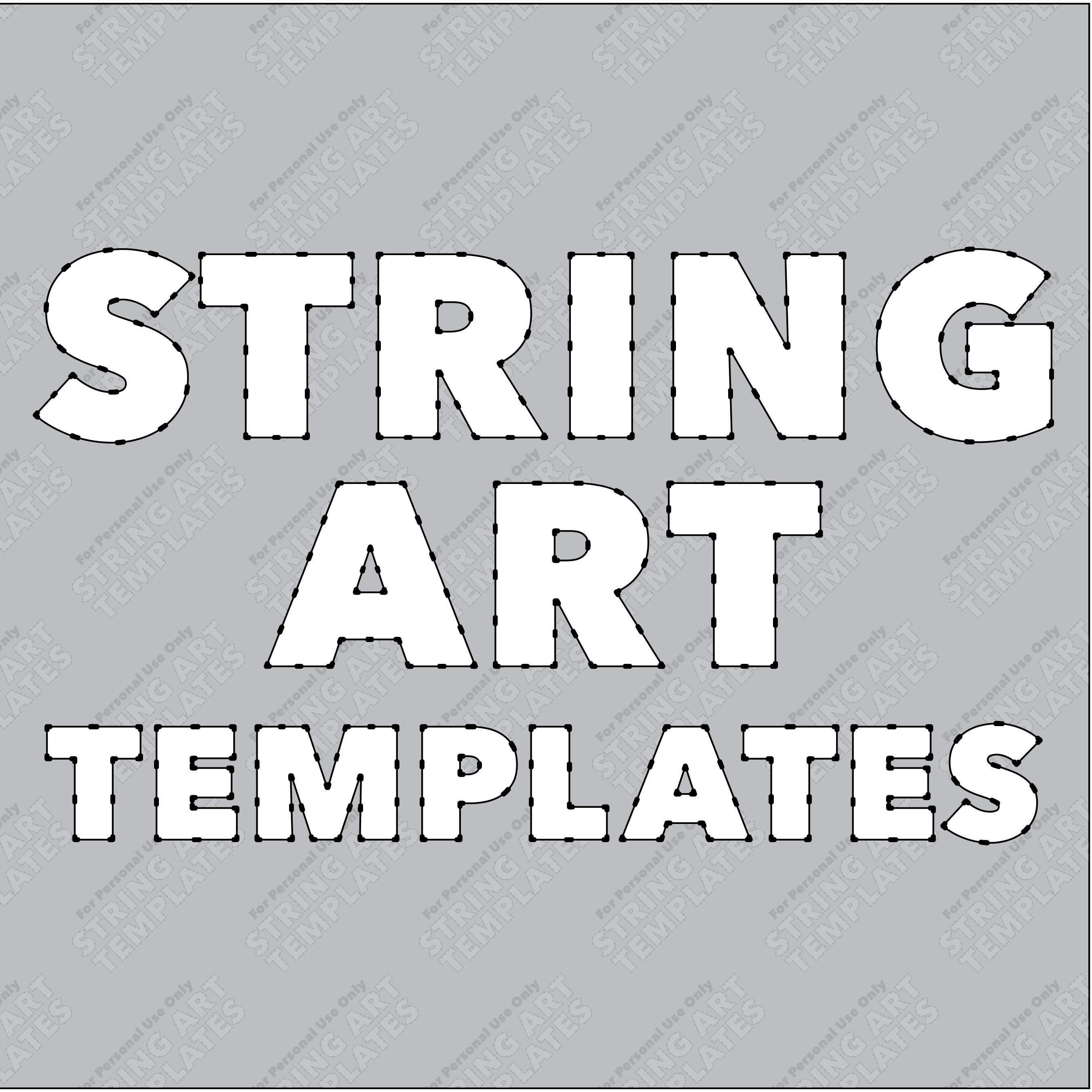 alphabet letters 6 inch string art template etsy