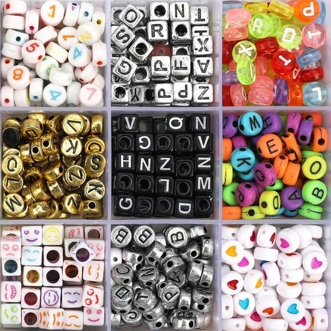 Bubblegum Pink Alphabet Beads, Spacer Beads, DIY Jewelry, Letter Beads,  Cute Supplies