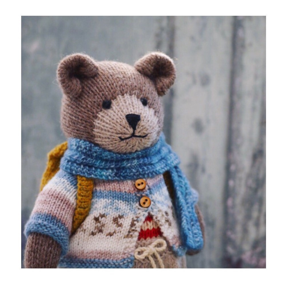 Teddy puppet toy doll knit sweater