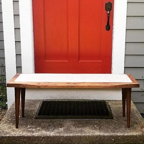 Solid Walnut Entryway Bench Solid Wood Bench Bedroom Bench Yuma Bench Lundy Furniture