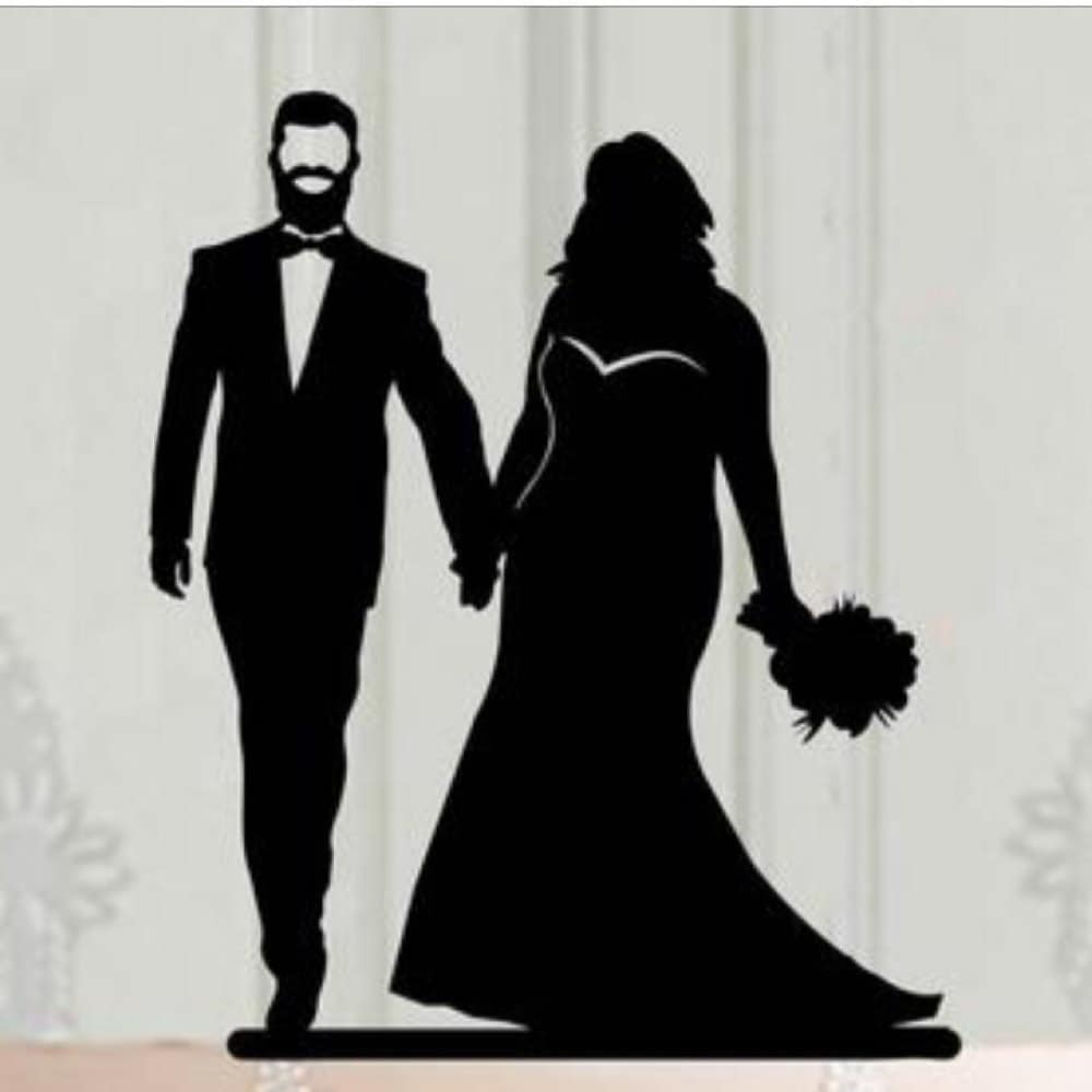 Indian Wedding Cake Topper Sikh Bride And Groom Silhouette Etsy 日本