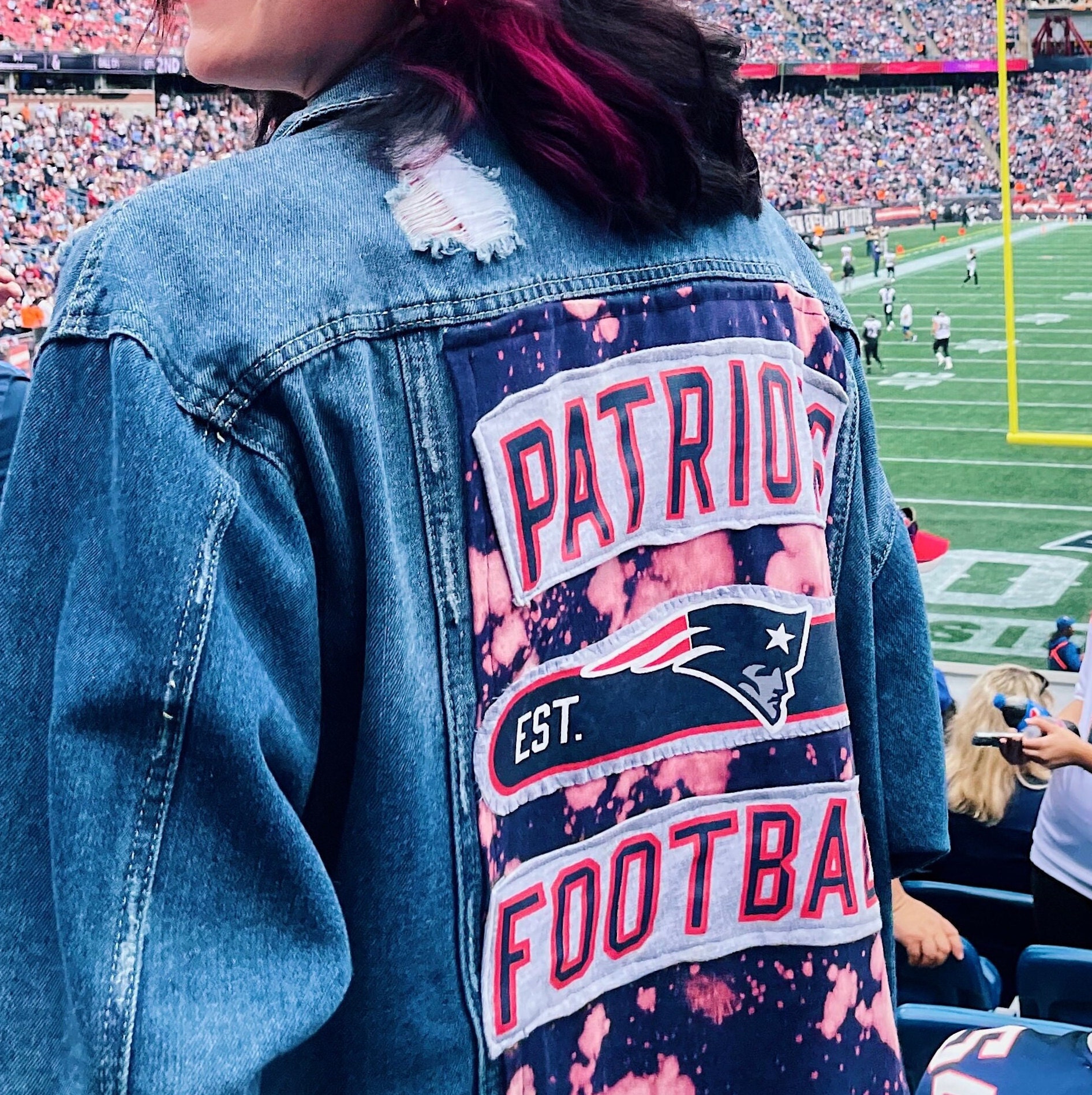 Patriots jean jacket sale