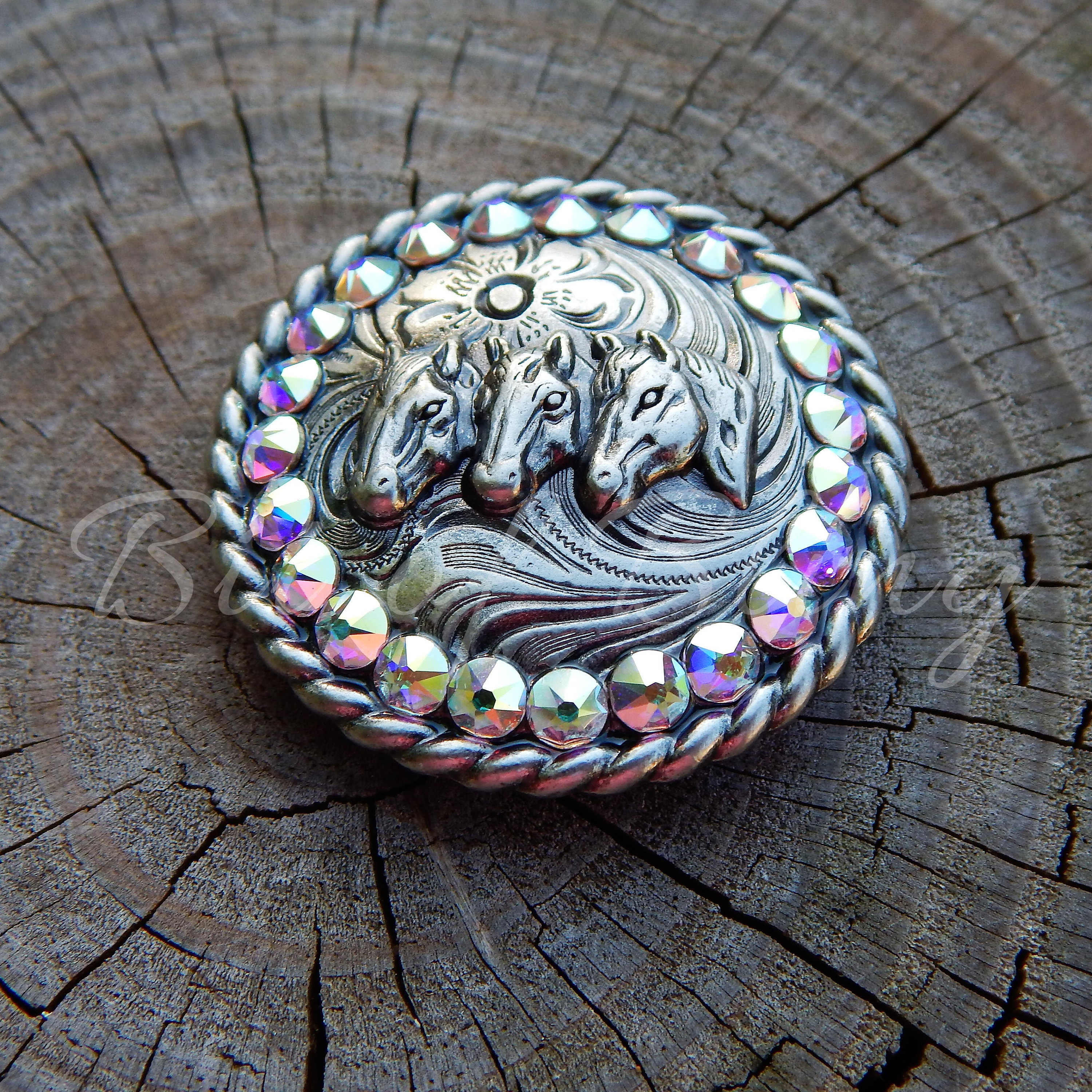 Custom Conchos Horse Tack Saddle Charms & by BitofBlingConchos