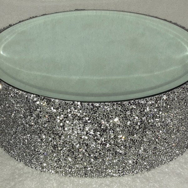 RHINESTONE BLACK CAKE Riser/ Stand/band 2 Inches Tall Width Sizes 8, 10 ...