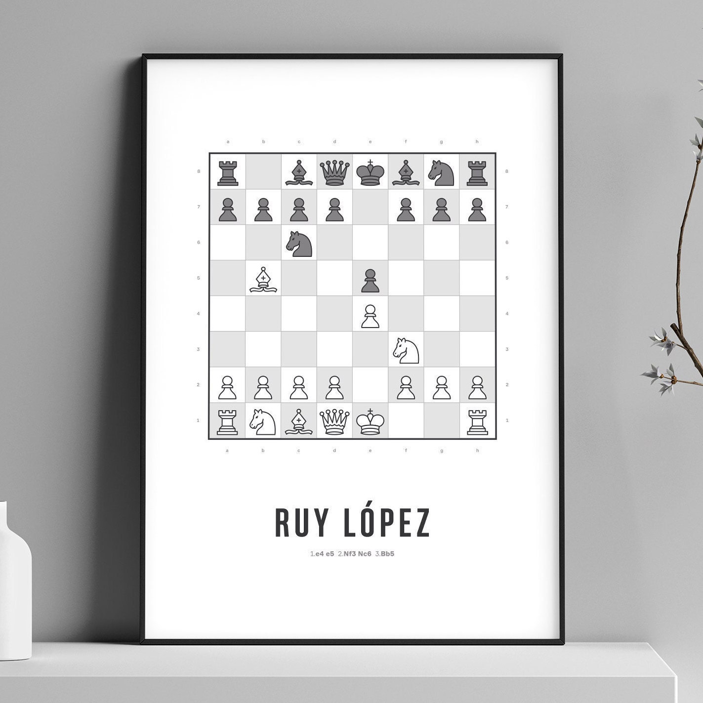 Sicilian Defense Chess' Poster, picture, metal print, paint by IMR Designs