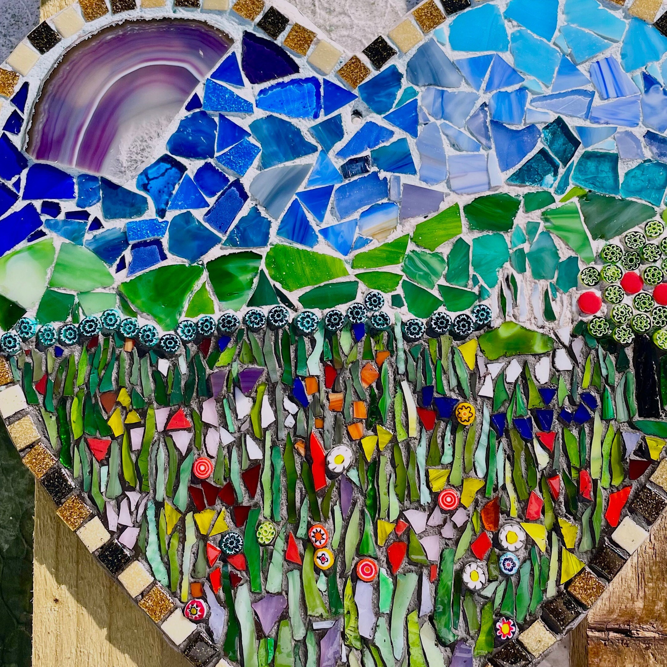 Mosaic wildflower heart Mosaic wildflower heart