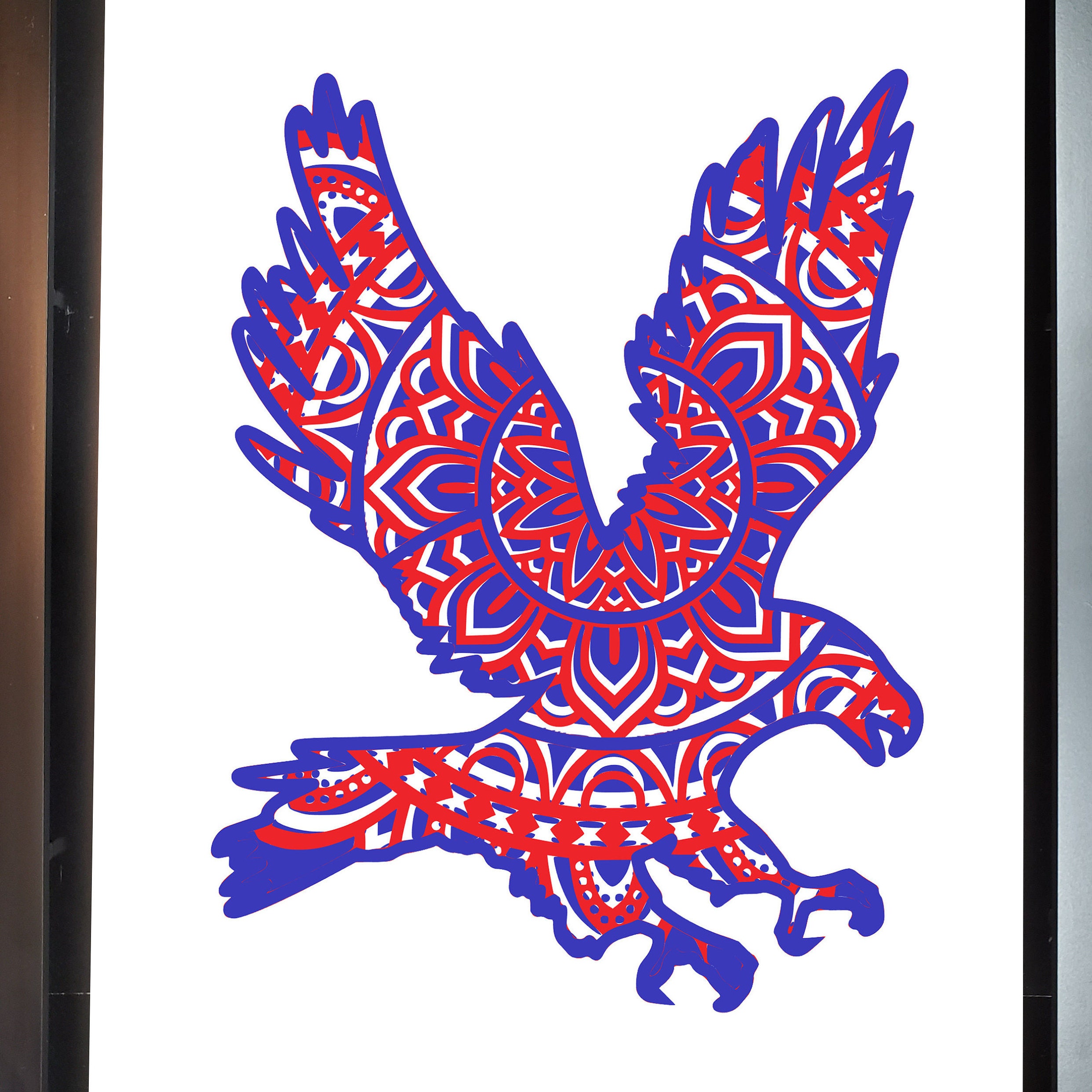 Patriotic 3 D Layered Eagle Mandala Svg Cut File For Cricut Etsy