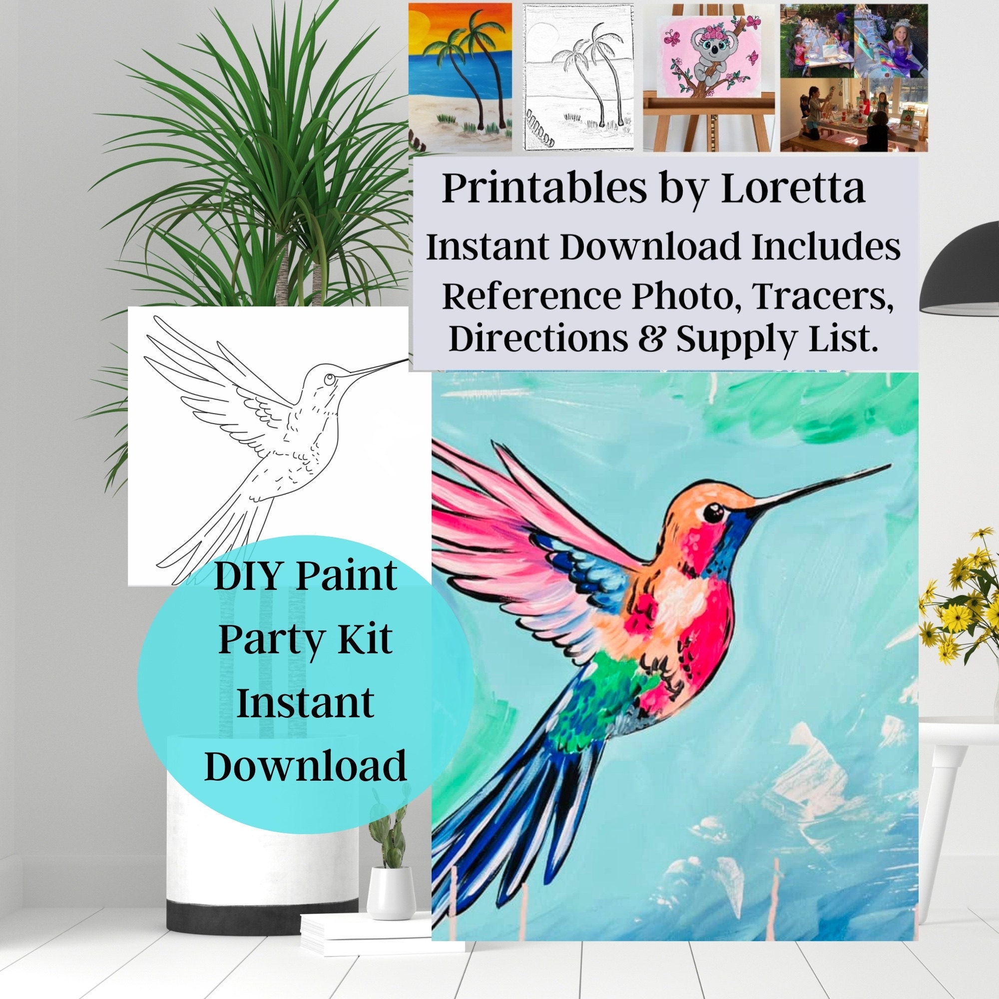 Christmas Highlander Art Party Kit! At Home Paint Party Supplies! Begi –  Teresa's Spot for All Things Art