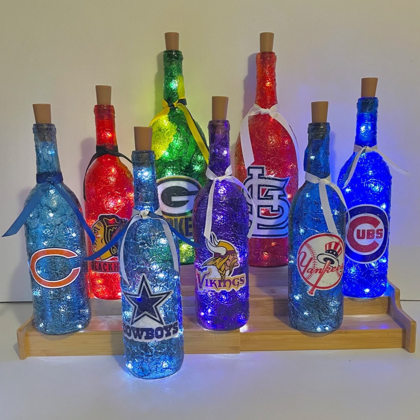 Las Vegas Raiders Lighted Bottles. Las Vegas Raiders Gifts. LV 