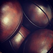 Balle de baseball vintage en cuir - John Woodbridge Makers