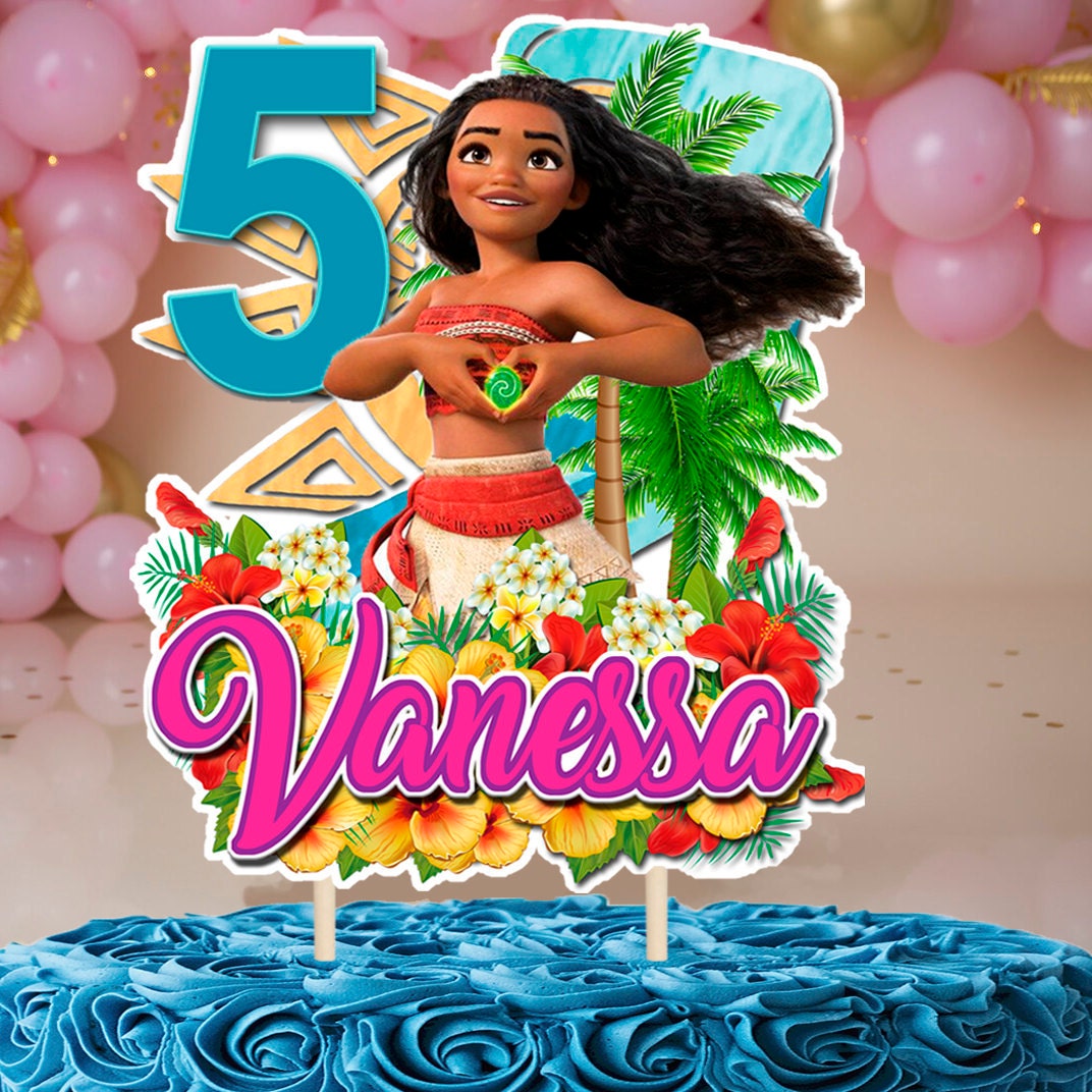 Moana Cake Topper Personalized Cake Toper Custom Cake Topper Etsy India