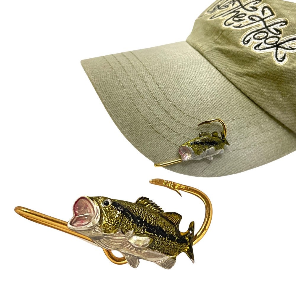 Black Bass Fish Hookit© Hat Clip Fish Hat Hook Fish Brim Hook Fish Brim  Clip. Makes Any Hat Lucky. Gift for Fisherman -  Israel