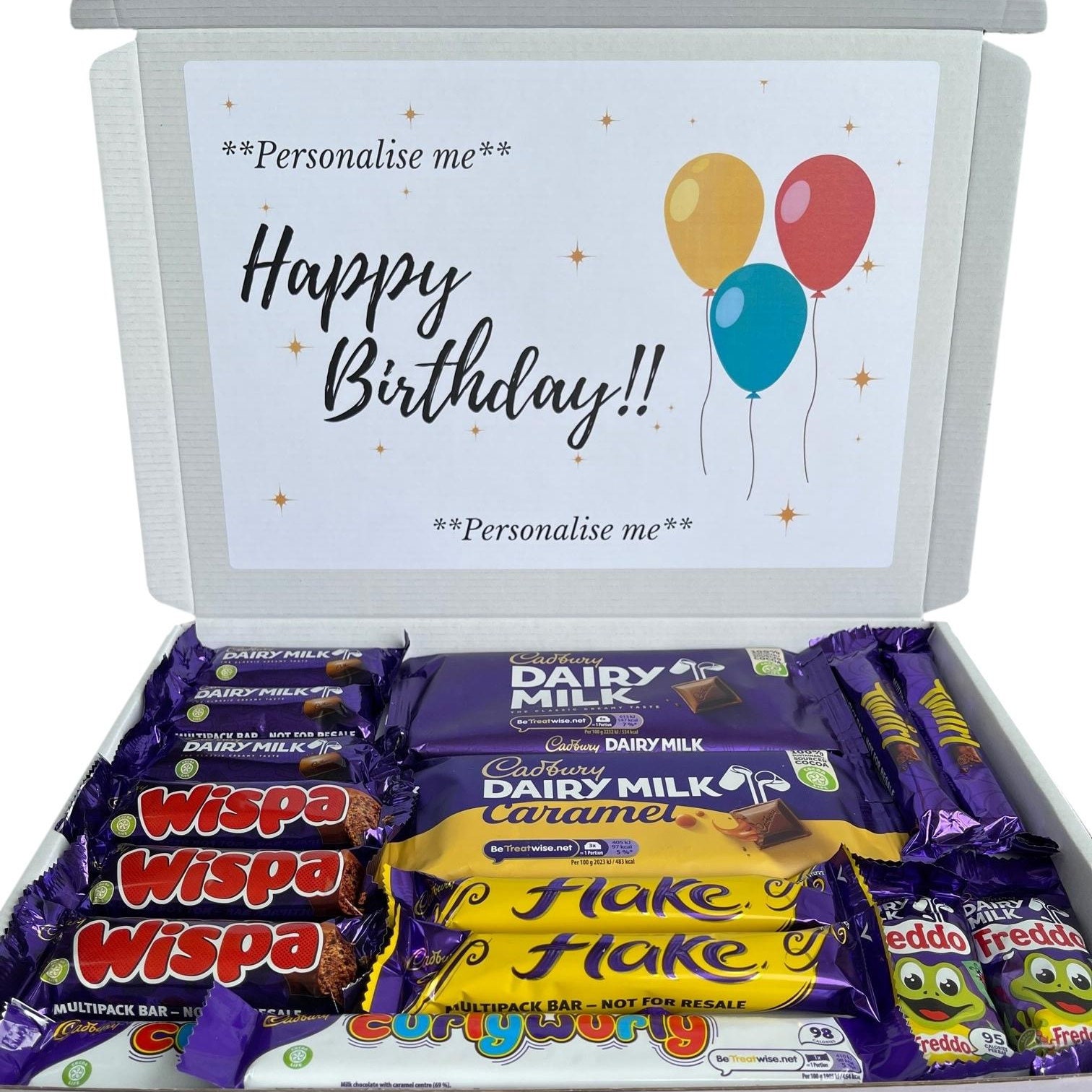 CADBURY CHOCOLATE Gift Box Personalised Medium Large Hamper Present For Birthday Thank You Get Well Soon Chocolate Gifts