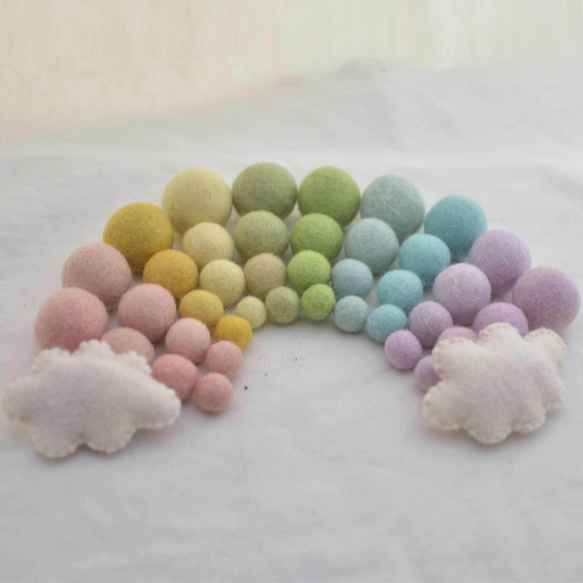 100/% laine felt balls 100 comte-blanc ivoire