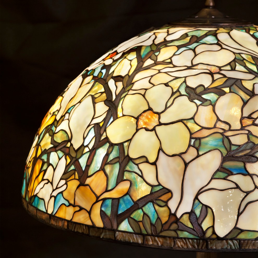 Magnolia Tiffany Lampe Tiffany Studios Stehlampe Antike Etsy