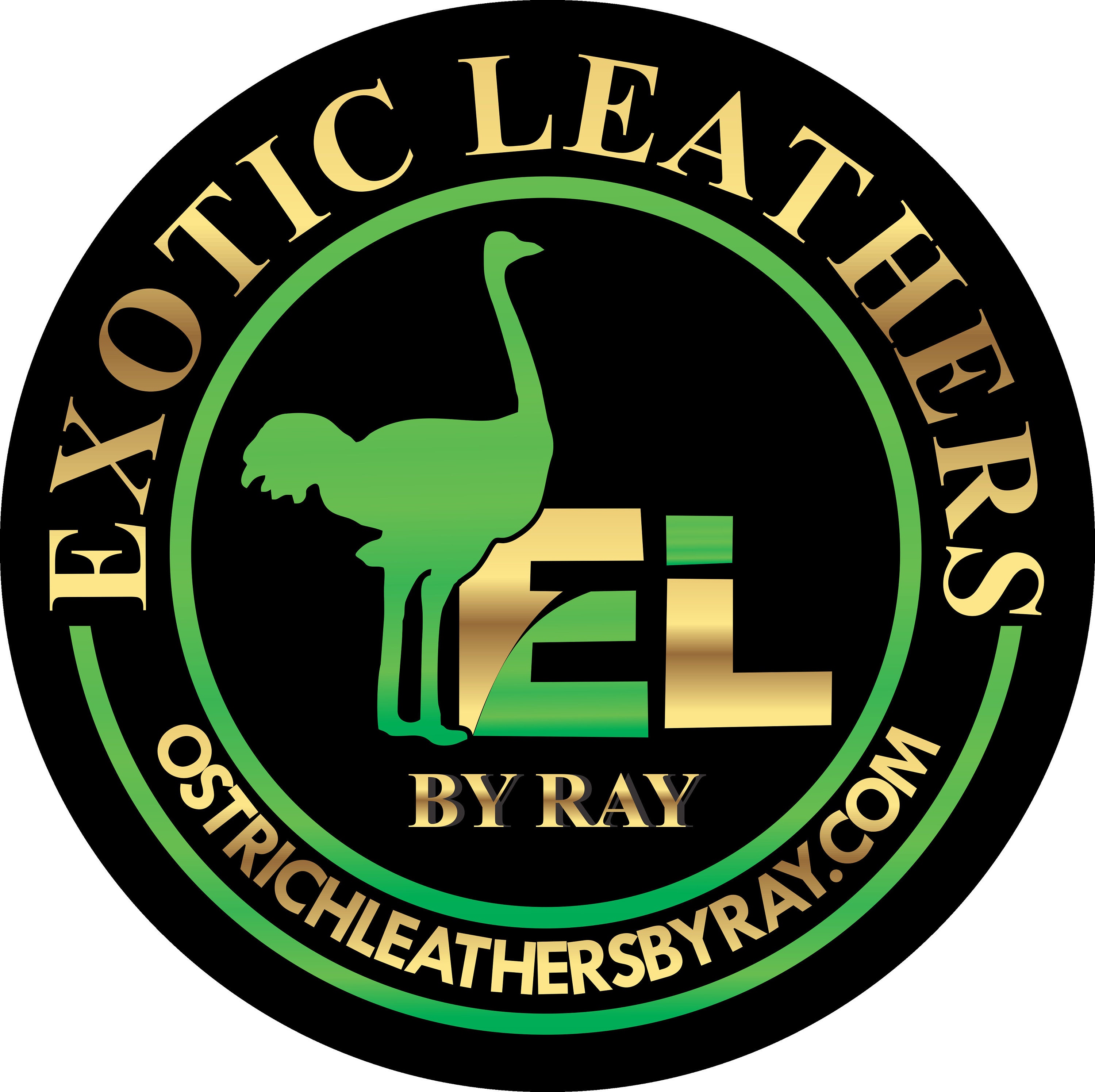 Ostrich Leather skin, Leather Linden Green Color (%100 Genuine Natural skin)