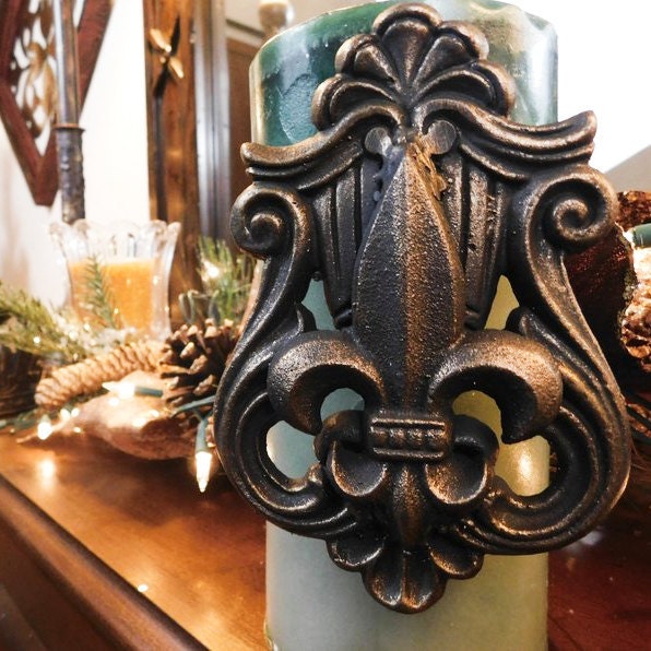 Medieval Saints Tuscan Wall Plaque New Orleans Fleur de Lis French Country