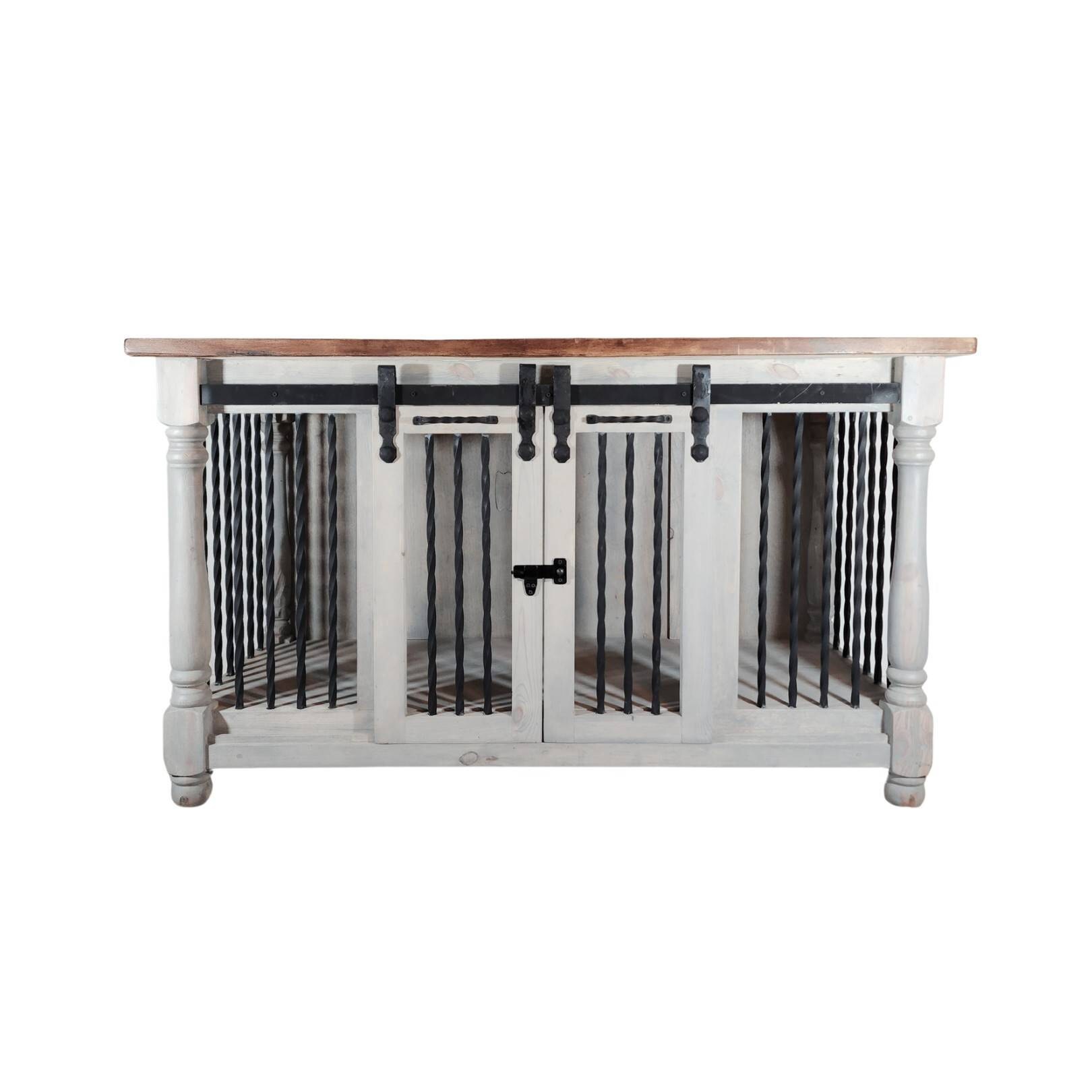 Custom Live Edge Dog Crate With Web Api Integration