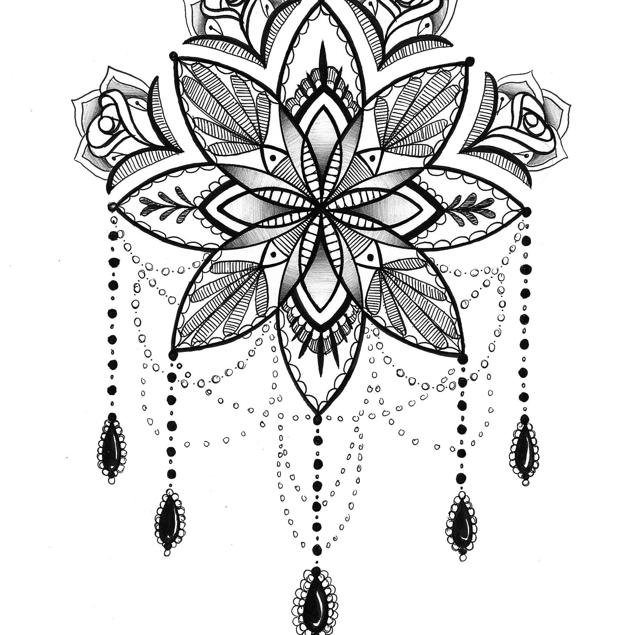 Mandala Decorative Tattoo Design Woman Coloring Stock Vector Royalty Free  1953744376  Shutterstock