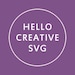 Hello Creative SVG