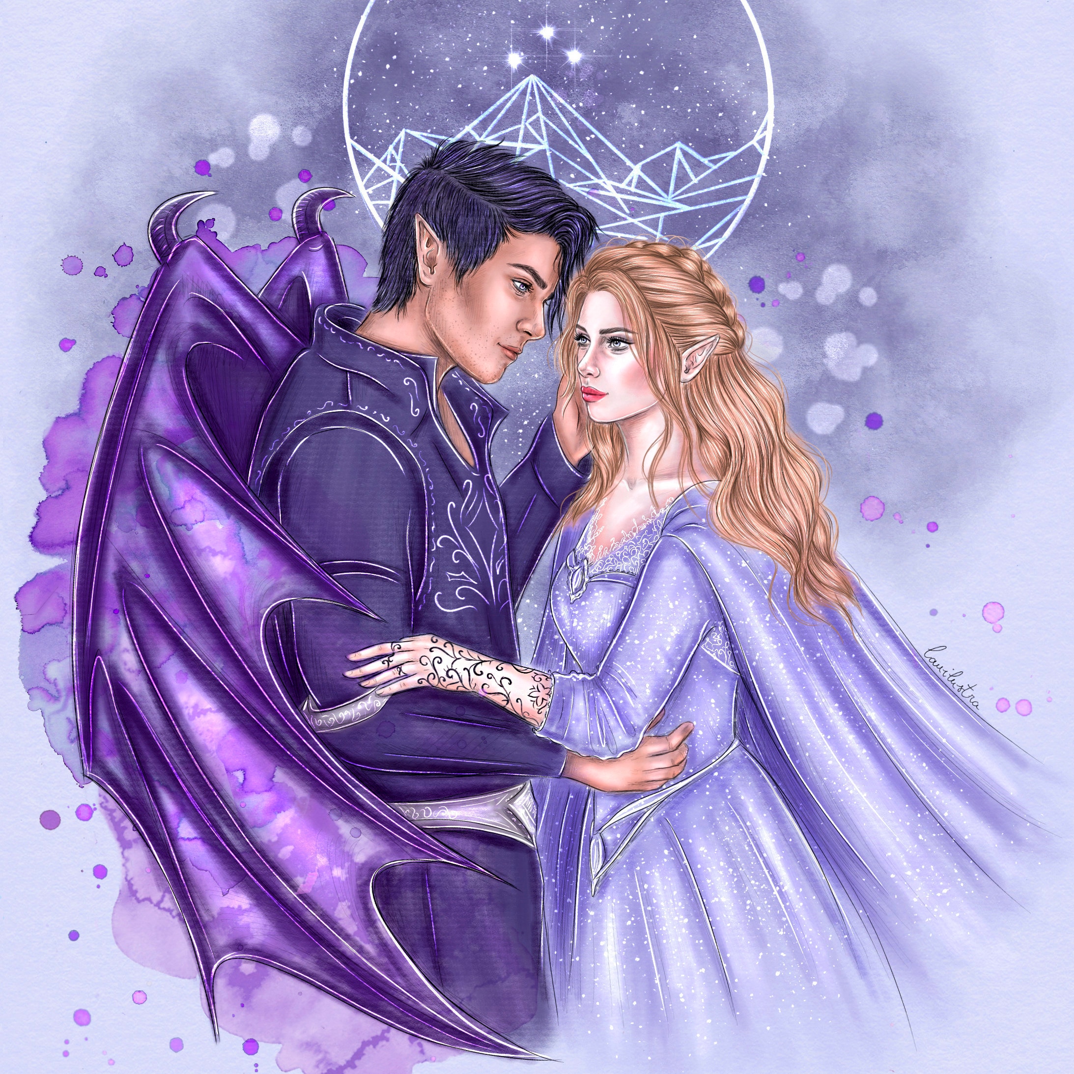 Katria & Davien, Print/Bookmark, A Dance with the Fae Prince