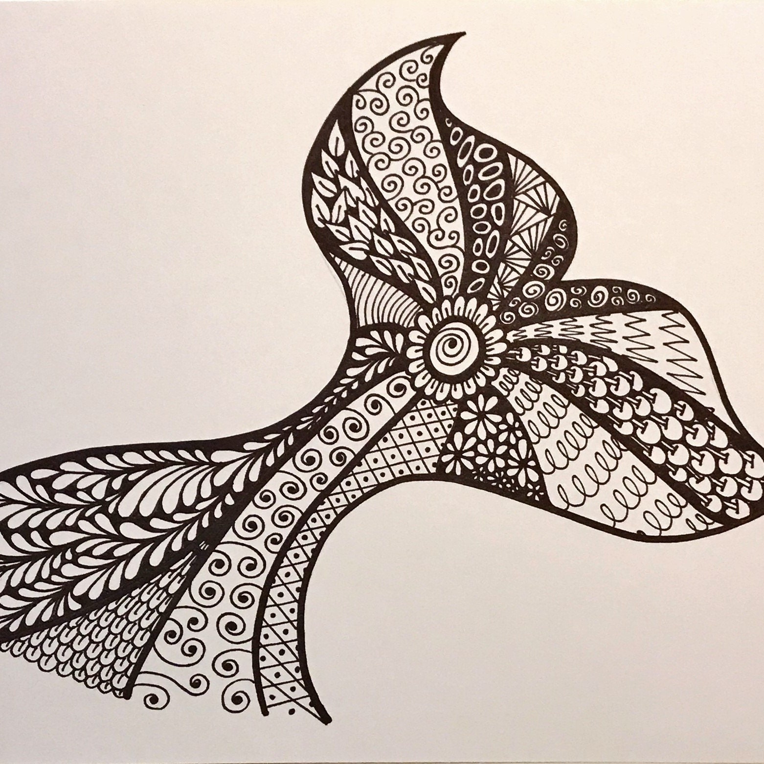 Turtle Zentangle Doodle Print For Download Etsy