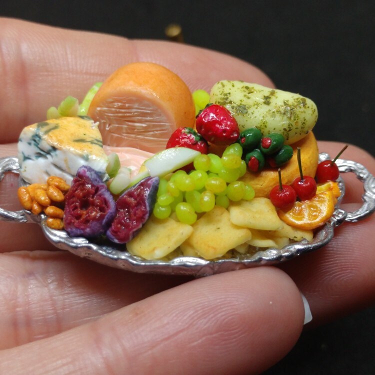 1//12 PIATTO FRUTTA VARIA Piastra Set per Casa delle Bambole arredamento accessori tavola
