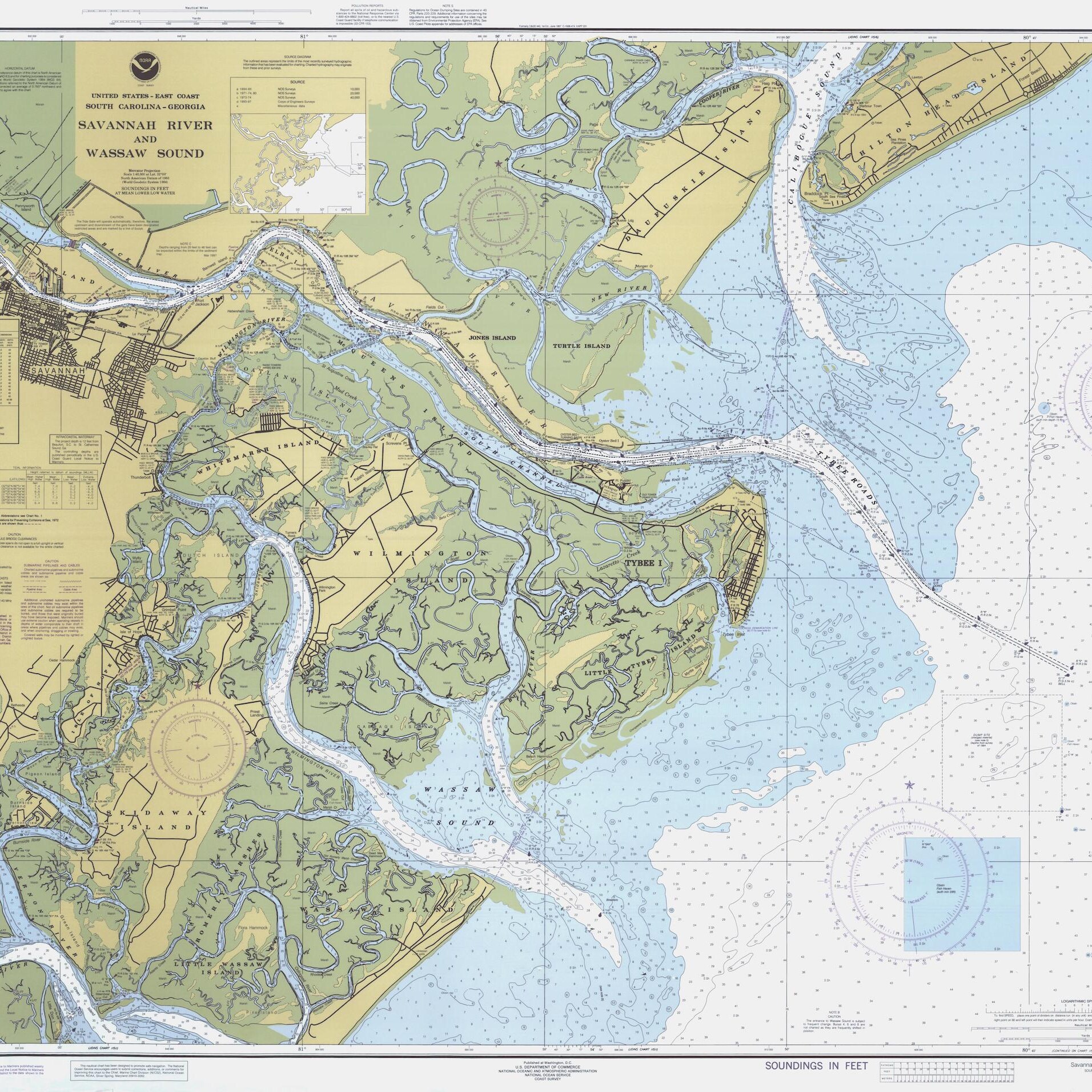 Detroit River Map 1952 Lake Erie West End