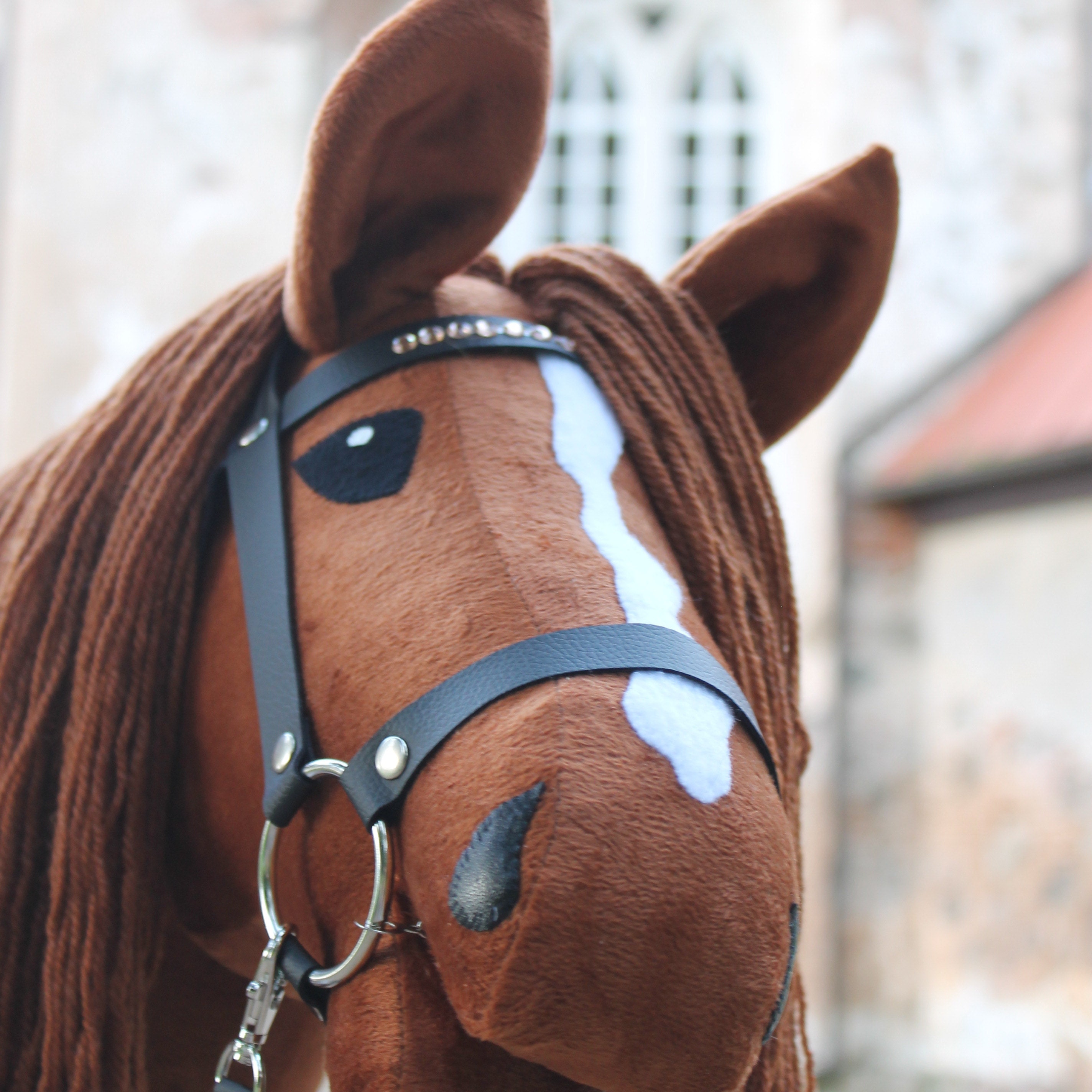 Black BRIDLE and REINS for Hobby Horse 