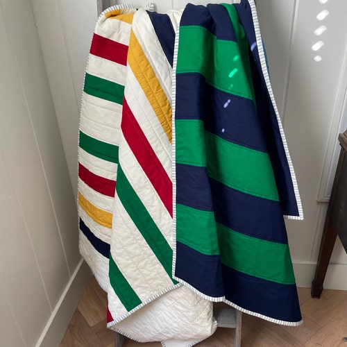 Hudson Bay Inspired Quilt Crib Size Small Lap Handmade Ready to Ship Etsy Canada