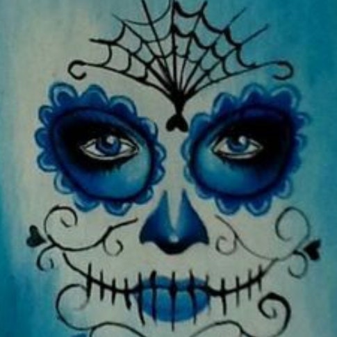 Mardi Gras Sugar Skull Day of the Dead Foam Mannequin Head. Hand Painted  With Jewels and Lashes. 