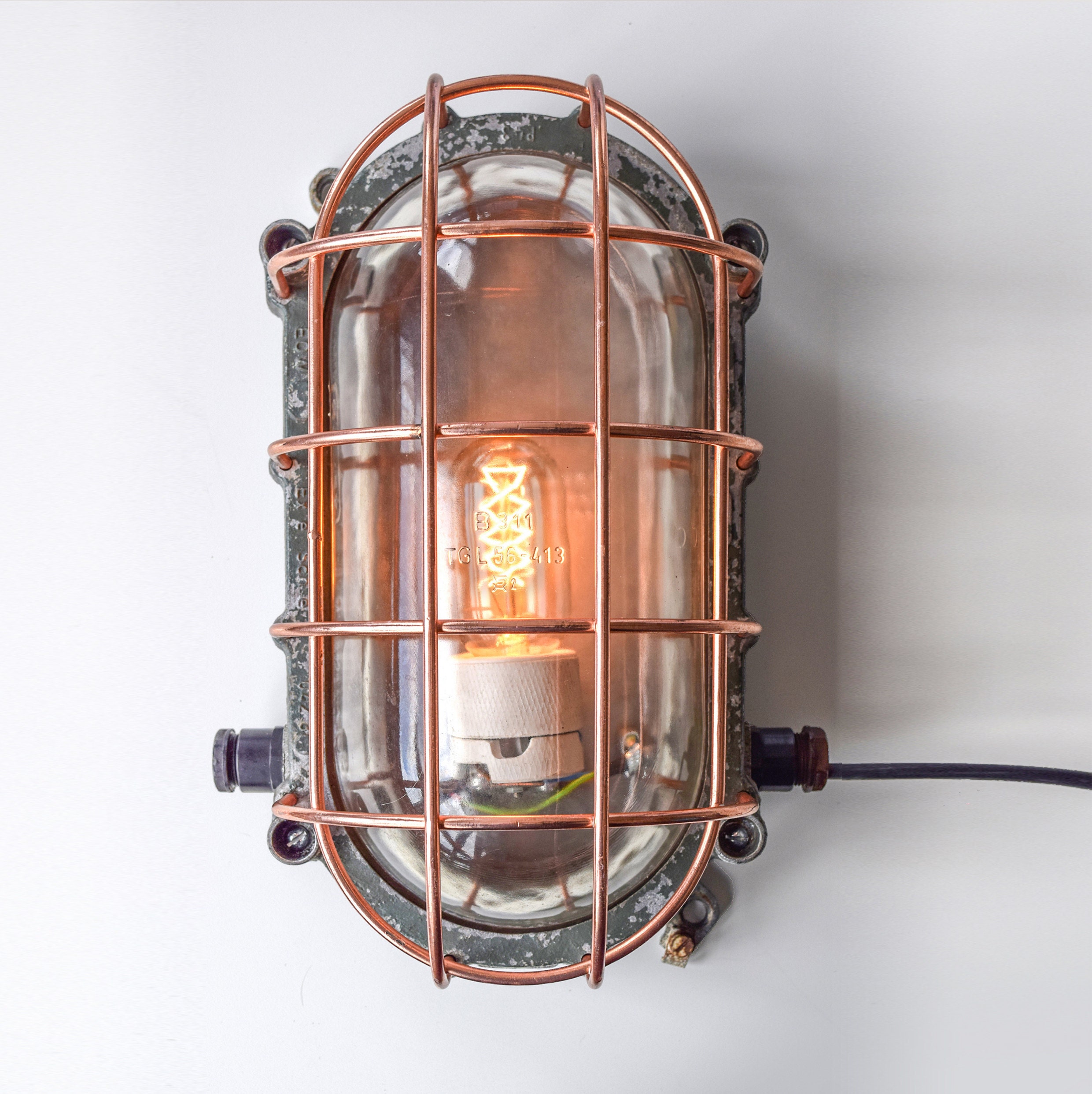 Brootzo Stefani LED Messing Schott Rund Outdoor Wasserdichte Lampe