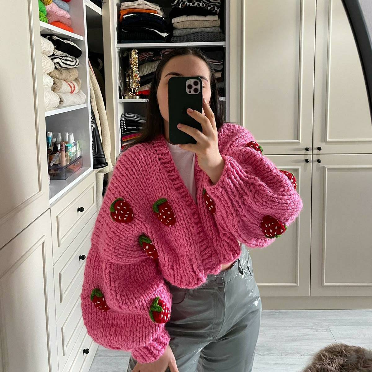 Cerise cardigan top