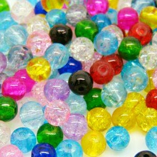 Marbled Glass Beads 200x 6mm 100x 8mm 50x 10mm Colour Choice Jewellery  Making