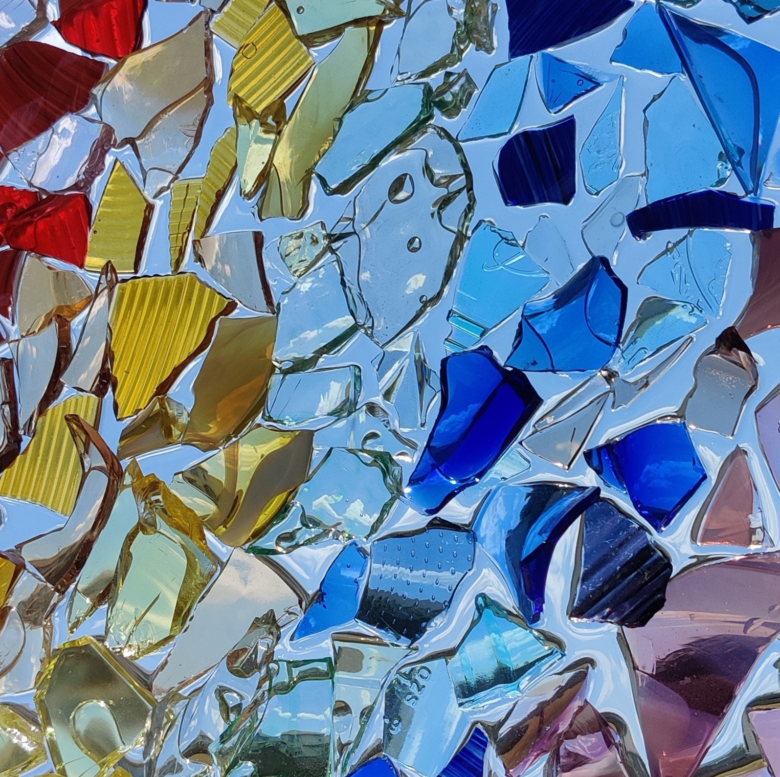 broken glass pieces art